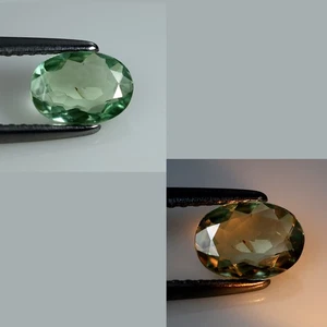 0.94 ct Outstanding Oval Cut (7 x 5 mm) Un-Heated Green Natural Alexandrite - Picture 1 of 3