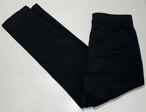Banana Republic flache Vorderseite Tech Hose Herren Größe 38 x 34 schwarz 100 % Polyester gebraucht, in einwandfreiem Zustand - Bild 1 von 6