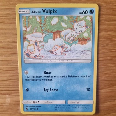 ALOLAN VULPIX 30/156 POKEMON CARD (ULTRA PRISM SET) - Image 1 of 4