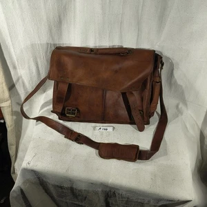 Komals Passion braune Ledertasche Umhängetasche Aktentasche Kuriertasche Laptop 17"x13" - Bild 1 von 7