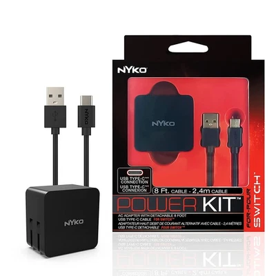 *NEW* Nyko Power Kit; AC Adapter with Detachable 8ft Cable for Nintendo Switch - Image 1 of 4