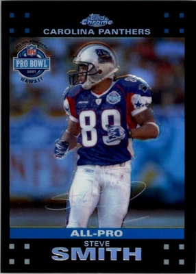 2007 Topps Chrome Refractors #TC158 Steve Smith PB  FB - Image 1 of 2