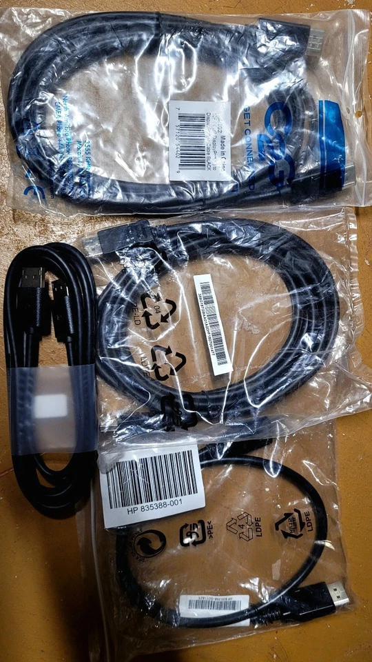 NEW 4 PACK 2.5ft 6ft 10ft Displayport to DisplayPort Cable DP Male to Male 4K HD - Image 1 of 1