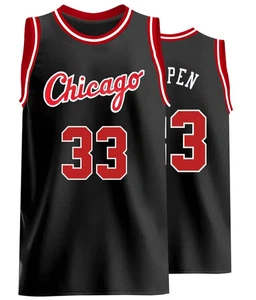 SCOTTIE PIPPEN #33 CHICAGO BULLS JERSEY Style stitched Size S - 3XL - Picture 1 of 6