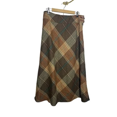 Vintage Lauren Ralph Lauren Wool Plaid A-Line Skirt – Women’s Size 14 - Image 1 of 4