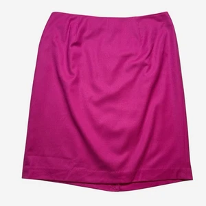 Talbots Woman Wool Blend Pencil Skirt Size 14W Pink Lined Back Zip Vent NEW - Picture 1 of 8