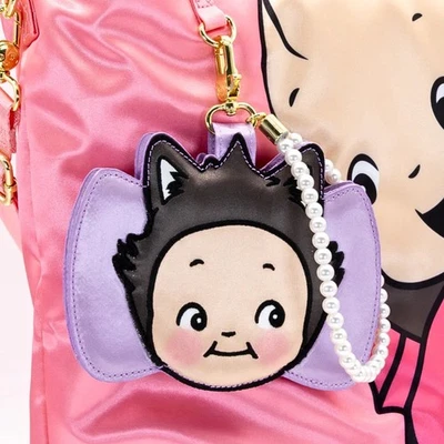 Kewpie Gato Arco Perla Muñequera Portatarjetas, Cartera para Tarjetas, Cartera con Clip para Bolsa Foto 1 de 4