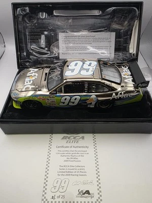 2009 Carl Edwards Elite White Gold Aflac DIN#1 1:24 Diecast - Image 1 of 4
