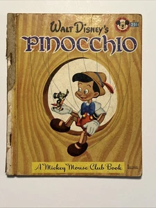 Vintage Little Golden Book #D8 Walt Disney’s PINOCCHIO (1948) “O” Edition - Picture 1 of 7