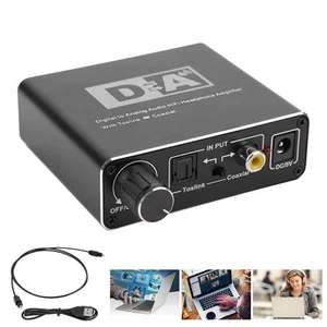 Audio Converter Digital Coaxial Optical Fiber To Analog R/L Signal Converter FY - Bild 1 von 16