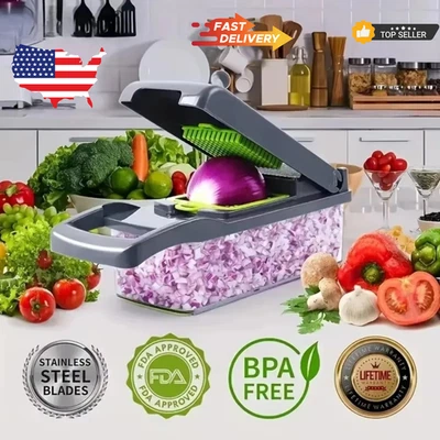 Gemüsehacker & Hobel 16 in 1 Multifunktionaler Küchenschneider & Schneider 2025 - Bild 1 von 4