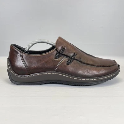 Rieker Celia Loafers Womens Size 8 Brown Leather Slip On Comfort Casual Loafers - Image 1 of 4