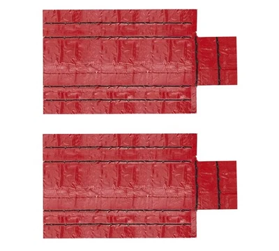 Camión de plataforma roja 2PK 16'x27' lona de acero superligera de 15 OZ con caída de 4' para remolques Foto 1 de 4