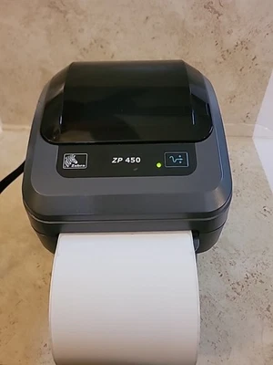 Zebra ZP450 Thermal Label Printer Partially Tested Please Read May Be For Parts - Image 1 of 4