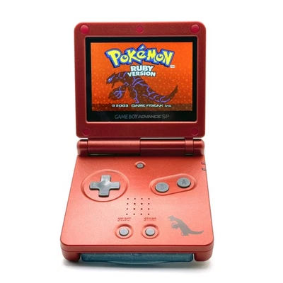 POKÉMON Nintendo Game Boy Advance SP AGS-101 IPS V5 Screen Upgrade Groudon Red Pokemon