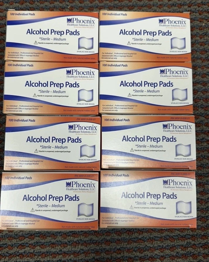 Alkohol Vorbereitung Pads Tupfer Tücher Isopropyl Tücher dickes Pad 800 Stück 8 Boxen - Bild 1 von 1