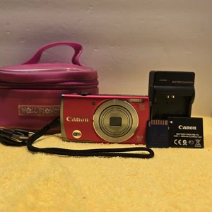 Canon PowerShot A3500 IS 16.0MP Digital Camera - Red - Works Great! - Picture 1 of 10