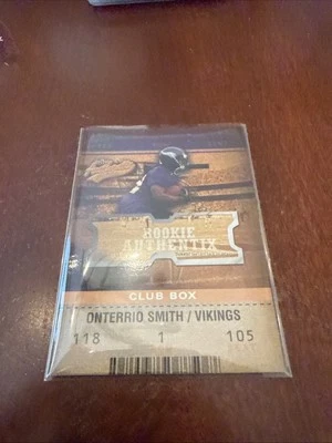 2003 Fleer Authentix Rookie Authentix /100 Onterrio Smith #115 Rookie RC - Image 1 of 3