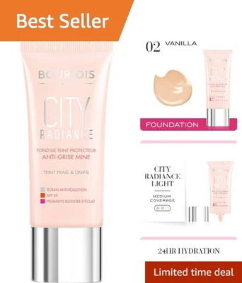 Lightweight Anti-Pollution Foundation for Radiant Skin - Shade 02 Vanilla, 3ml - Image 1 of 4