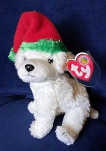 Ty Beanie Baby - TINSEL the Holiday Dog 2003 BBOM 6.5" MWMTs Stuffed Animal - Picture 1 of 9