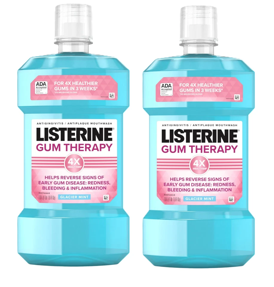 Listerine Gum Therapy Anti-Gingivitis Mouthwash, Glacier Mint, 1 L (Pack of 2) - Image 1 of 1
