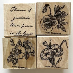 Stampin' Up 2005 (4 estampillas) "Flores de gratitud" - Imagen 1 de 3