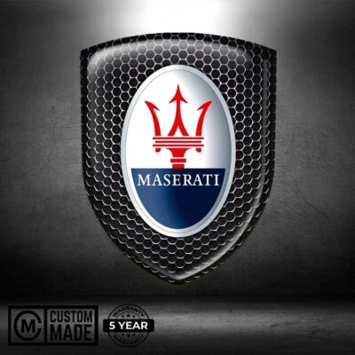 Pegatina Maserati | Calcomanía insignia guardabarros | Logotipo lateral maletero parachoques portátil etc. Foto 1 de 4