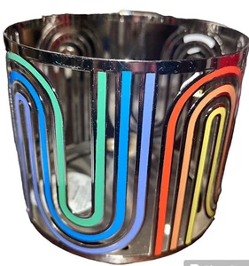 Candelabro Bath & Body Works 3 mechas Rainbow Waves Pride metal colorido NUEVO - Imagen 1 de 8