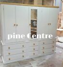 Handmade Aylesbury Next(white+pine) 9 Drawer & 5 Door (mirrored) Wardrobe