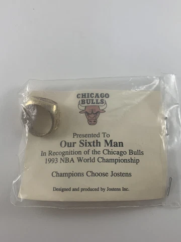 Vintage 1993 Chicago Bulls 3Peat Championship Sixth Man Ring - Jostens -@Size 11 Cover