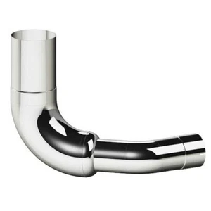 Codo de 7-5 pulgadas cromado sobre el marco lado del pasajero para Kenworth sin cabina aerodinámica - Imagen 1 de 1