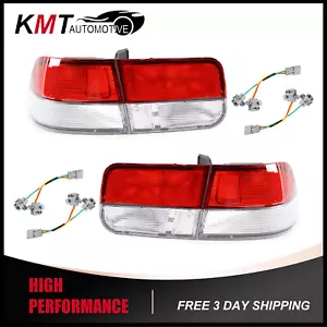 Red&Clear Rear Tail Light Set For 1996-2000 Honda Civic DX EX HX Si Coupe 2-Door - Picture 1 of 9