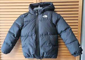 NORTH FACE 550 Down fill Kids Full Zip Hooded Jacket Black Size 6T
