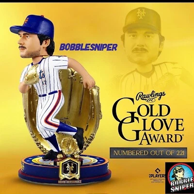 Bobblehead KEITH HERNANDEZ New York Mets 11x Rawlings "Gold Glove Award" MLB Foto 1 de 4