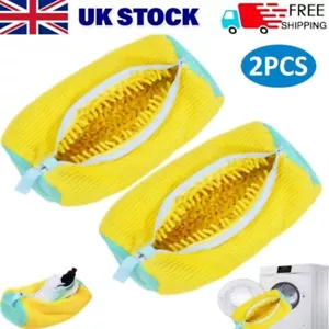2pcs Shoe Washing Machine Bag for Washing Machine Zipper Cleaning Bag Reusable - Picture 1 of 13