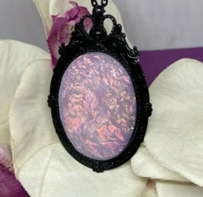 COLLAR ÓPALO PÚRPURA REGALO CUMPLEAÑOS MAMÁ HERMANA HIJA TÍA ABUELA MAESTRO GIF Foto 1 de 4