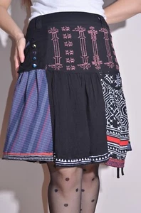 Ladies Desigual Multicolored Skirt A Line Lined Size 42 - Picture 1 of 6