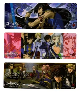 3 pcs plastic bookmark card Code geass anime Lelouch Zero Suzaku Li Xingke Gino - Picture 1 of 1