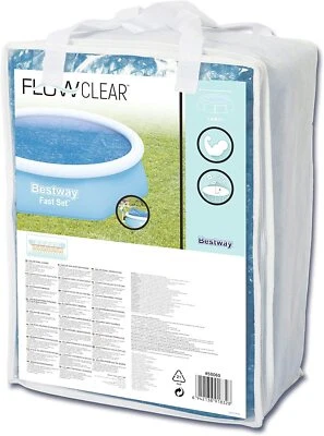 BESTWAY 8FT FAST SET SOLAR POOL COVER SUMMER SOLAR POWER HEAT |POOL NOT INCLUDED - Image 1 of 4