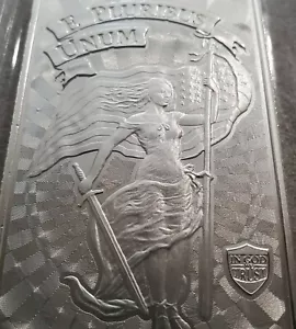 Lady Liberty Freedom Girl 10 oz .999 Silver Art Bar Espada Unidad Hermosa Chica - Imagen 1 de 6