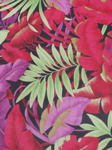 Tropical Floral Chiffon Fabric Semi Sheer Apparel Fabric Pink By the Yard - Picture 1 of 2