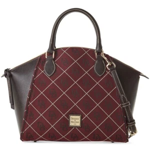 DOONEY & BOURKE Sydney Signature Satchel Bordeaux Burgundy Maroon Brown T'Moro - Picture 1 of 10
