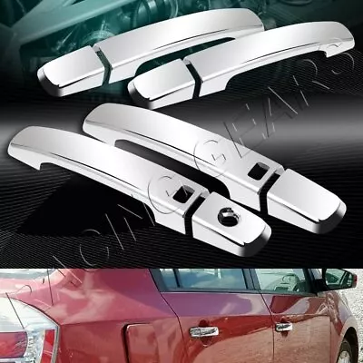 TAMPAS DE MAÇANETA DE PORTA ESPELHADAS CROMADAS ACABAMENTO 8 PEÇAS PARA 07-12 NISSAN ALTIMA/SENTRA - Imagem 1 de 3