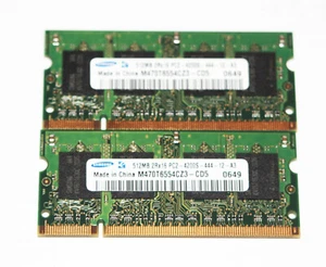 Genuine OEM 1gb (2 x 512mb) PC2-5300s Memory - Toshiba Satellite U205 12" Laptop - Picture 1 of 2