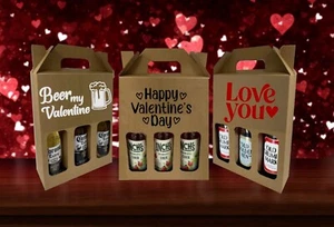 Be My Valentines Bier Ale Apfelwein Flaschenträger Box Tasche besondere Geschenkidee für Ihn - Bild 1 von 3