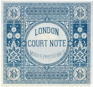Envoltura de papel estilo estético decorativo London Court Note Modes Parisiennes - Imagen 1 de 1