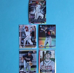 2017 Bowman Chrome Refractor RC Dansby Swanson Topps Rookie 2015 1st Cubs - Picture 1 of 5