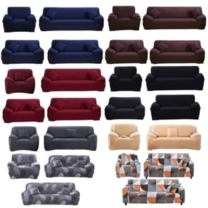 1 2 3 4 Sitzer Stretchstuhl Sofaabdeckungen Couchbezug Elastisch Slipper Protector - Bild 1 von 52