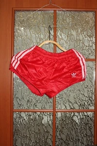1980's Adidas Red with white stripes Sptinter Nylon Running Gym shorts - S/XS - Picture 1 of 6