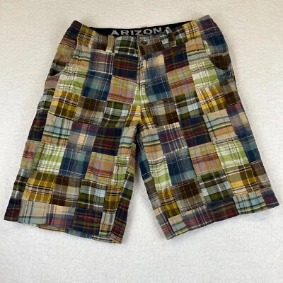 Pantalones Cortos Arizona Madras Para Hombres 34 Marrón Multicolor Madras Acolchado Camuflaje Retazos Foto 1 de 4